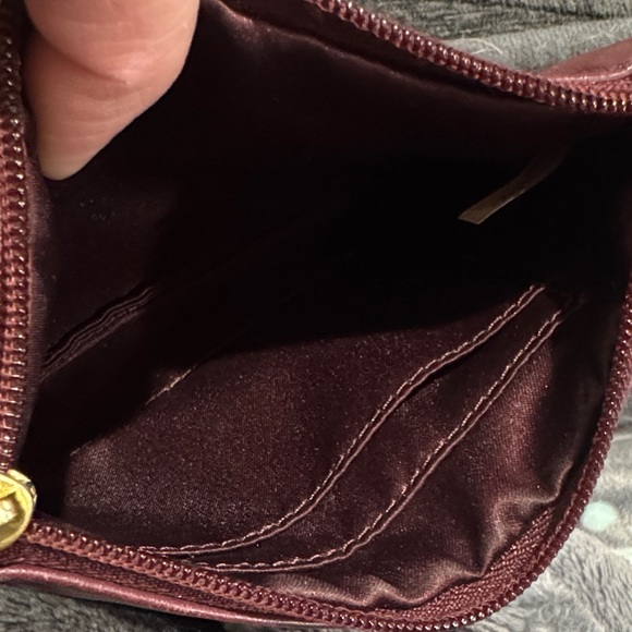 Coach Burgundy Leather Wristlet with Gold Accents - Picture 9 of 9